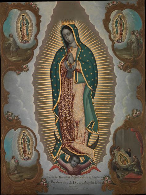 Nicolás Enríquez | The Virgin of Guadalupe with the Four Apparitions | Mexican | The ...