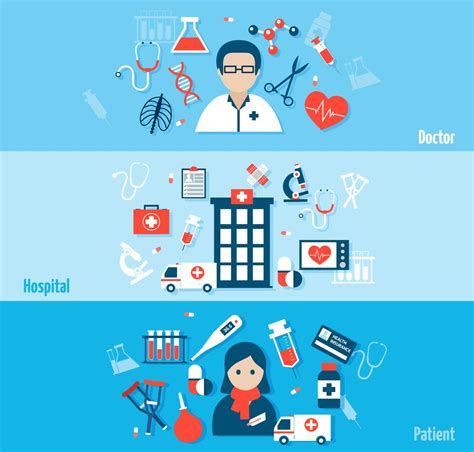 Medical Flat Banners Set 445483 Vector Art at Vecteezy