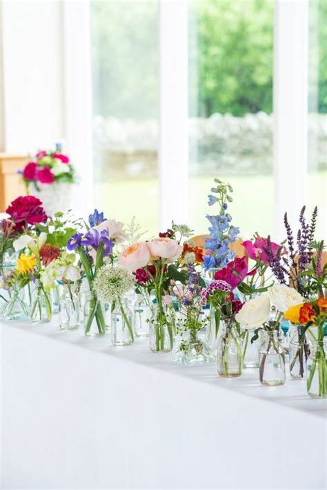 Reception Flower Inspiration for Long Tables | Wedding flowers, Flower arrangements, Table flowers