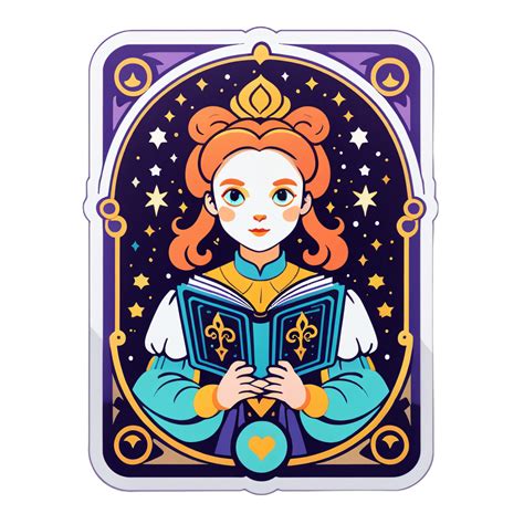 I made an AI sticker of The reader tarot