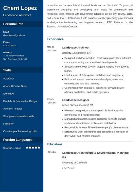 Landscape Architect Resume—Example & 20+ Writing Tips