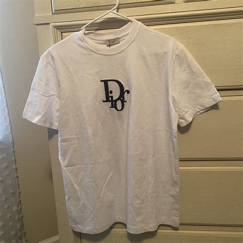 Christian Dior Women's White and Black T-shirt | Depop