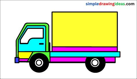 How to draw a truck step by step - Simple Drawing Ideas