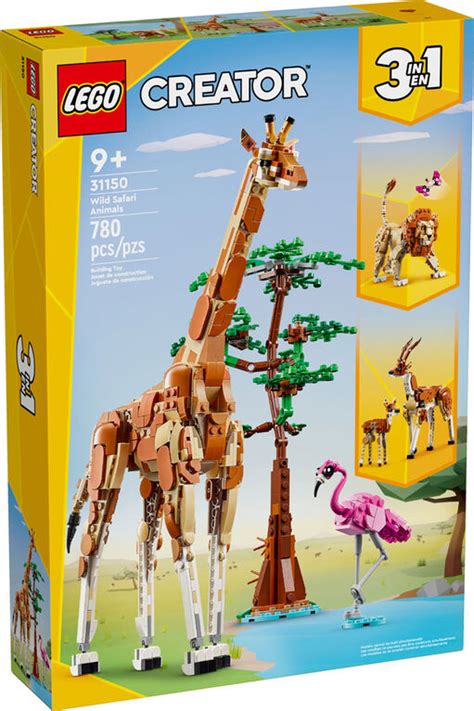 LEGO Creator 3 in 1 Wild Safari Animals Set, Giraffe, Gazelles or Lion ...