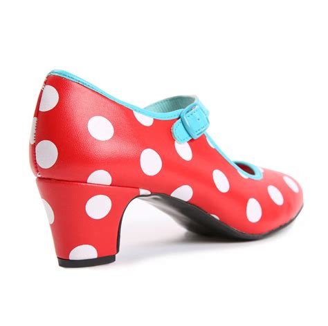 Spanish dance shoe for children with white dots › Kids › La Sonanta ...