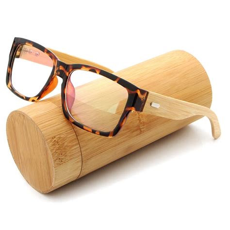 Vintage Wooden Glasses Frames Men Women Square Eyeglasses Wood Optical ...