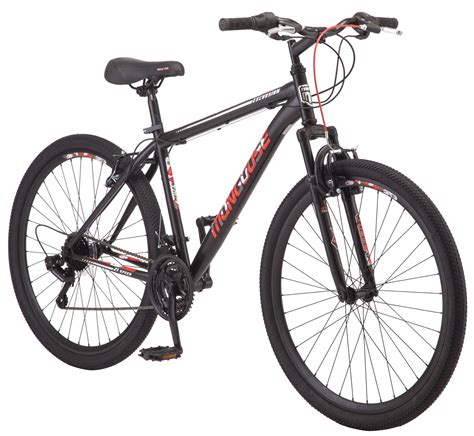 27.5" Mongoose Excursion Men's Mountain Bike, Black/Red (N ...