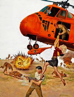 big orange helicopters! | artist- George Gross | James Vaughan | Flickr