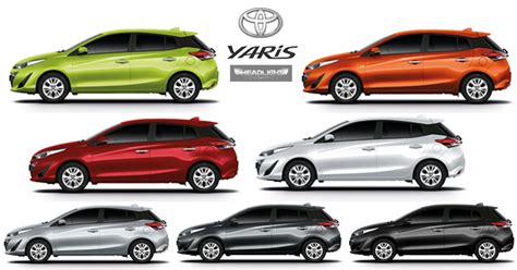 Toyota Yaris Colour Chart