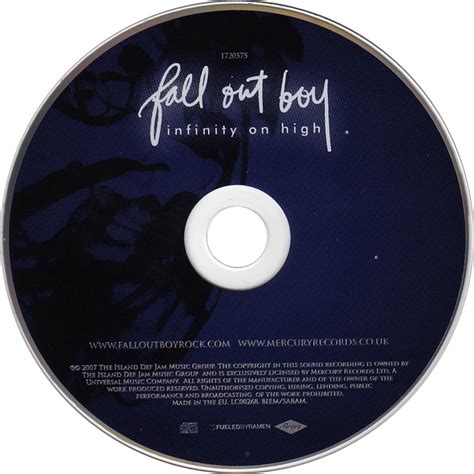 Carátula Cd de Fall Out Boy - Infinity On High - Portada