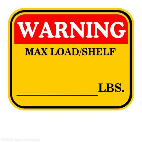 Buy 3×4 inch Caution MAX Load/Shelf LBS Sticker Bright Warning Pallet Rack Capacity Labels 60pcs ...