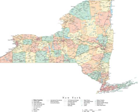 New York Map With Counties Toursmaps Com - vrogue.co