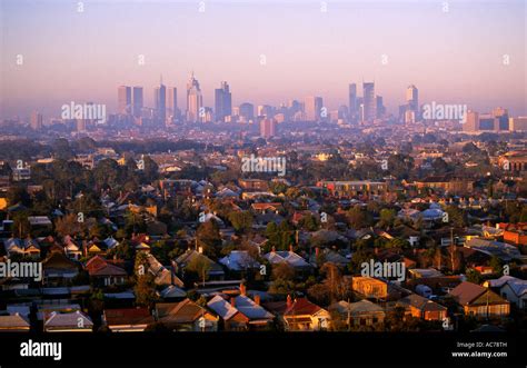 Melbourne skyline Australia Stock Photo - Alamy