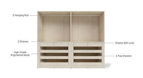 Nina Engineered Wood 4 Door Wardrobe in Matte Finish - Urban Ladder