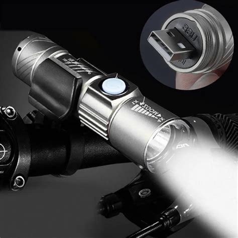 2018 Adjustable LED Zoom 3000LM MINI USB Rechargeable Flashlight Torch ...