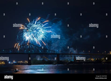 Fireworks at La Ronde, Montreal-Canada Stock Photo - Alamy