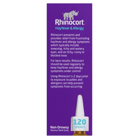 Rhinocort Hayfever & Allergy Original Nasal Spray 120 Doses – Discount ...