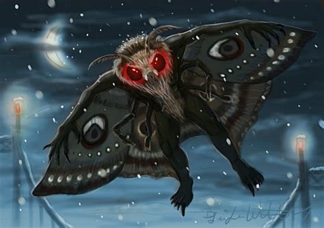 December: The Mothman by pyro-helfier.deviantart.com on @DeviantArt in 2023 | Mothman, Creature ...