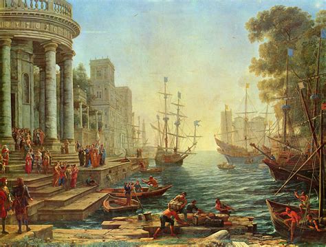 Großbild: Claude Lorrain: Einschiffung der Hl. Ursula