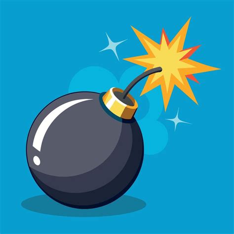 Cartoon bomb on a fire vector illustration 42602725 Vector Art at Vecteezy