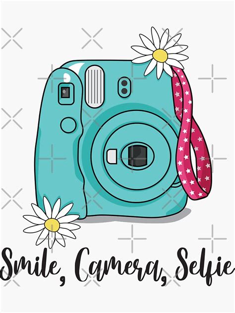 "Smile Camera Selfie" Sticker for Sale by colormepixels | Redbubble