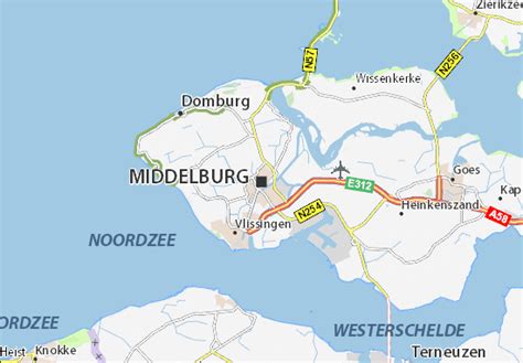 Map of Middelburg - Michelin Middelburg map - ViaMichelin