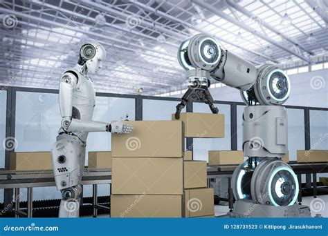 Robot assembly line stock image. Image of mechanic, artificial - 128731523