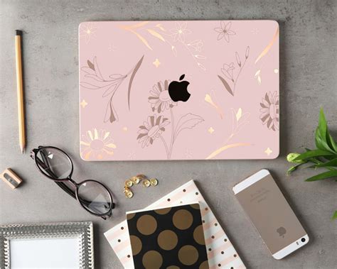 Pink Macbook Air 13 skin Macbook Pro 13 2018 skin Flower | Etsy