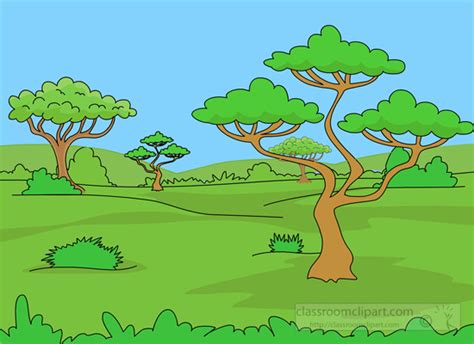 Grassland Cartoon Drawings