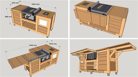 Mobile Workbench with Table Saw & Router Table - Paoson Blog