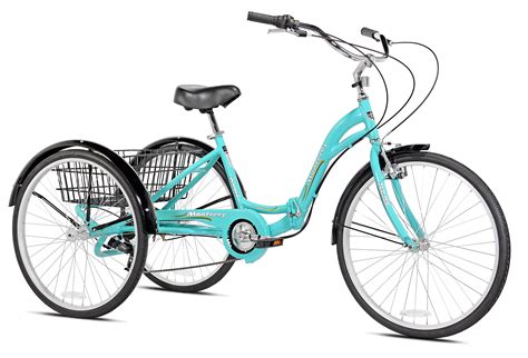 Kent 26" Monterey Adult Folding Trike, Aqua (FM) — realdealoutletusa