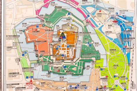 Osaka Castle Tourist Information Map in Osaka, Japan Editorial Stock Photo - Image of heritage ...