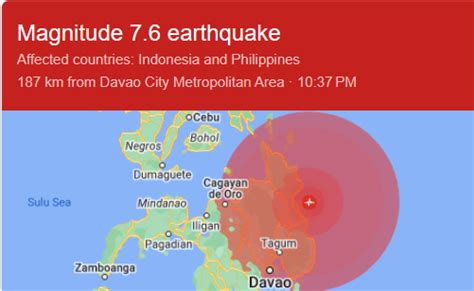 Magnitude 7.6 Earthquake hits Bislig City Surigao del Sur Dec. 2 2023 ...