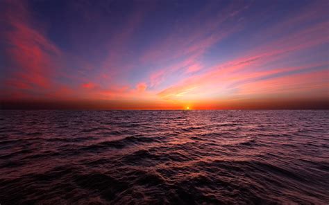 Wallpaper The horizon of the sea, beautiful sunset sky 2560x1600 HD Picture, Image