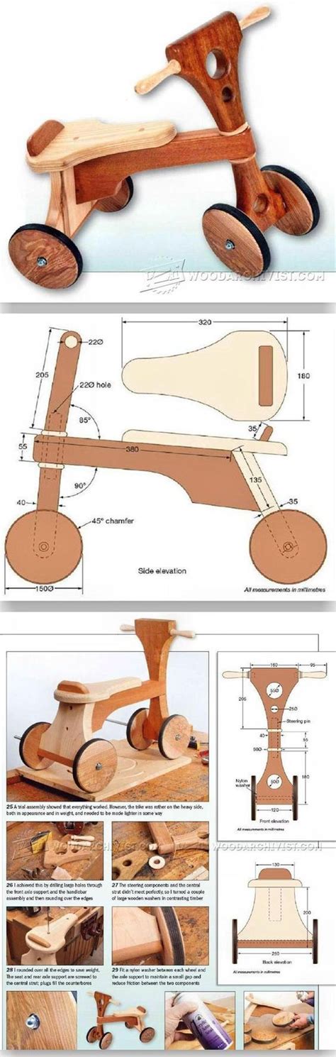 Wooden Tricycle Plans - Children's Outdoor Plans and Projects | WoodArchivist.com | Wooden toys ...