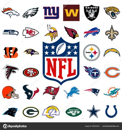 Logo All National Football League Teams Nfl Team Icons Set Stock Illustration by ©client1337 ...