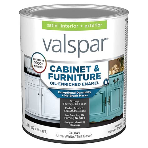 Valspar Satin Cabinet & Furniture Paint Enamel (1-quart) Lowes.com