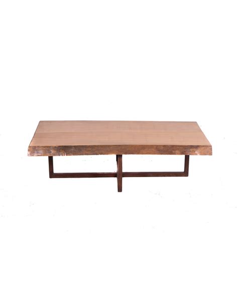 Riva 1920 coffee table in solid wood and with iron feet. Small flaw...