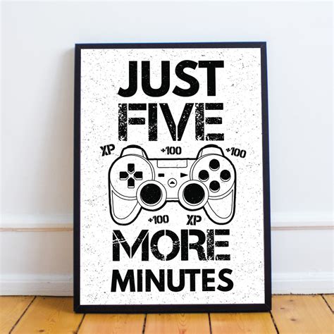 White Gaming Framed Prints Gaming Print For Wall Boys Bedroom