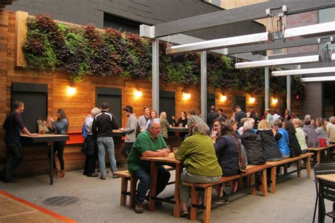 Knickerbocker by New Holland Brewing, Outdoor Beer Garden Green Walls - LiveWall Green Wall System