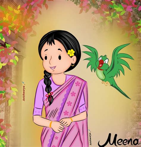 Meena cartoon drawing | Cartoon drawings, Meena cartoon, Indian art ...