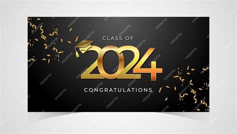 Premium Vector | Class of 2024 Congratulations Graduates Academic Cap ...