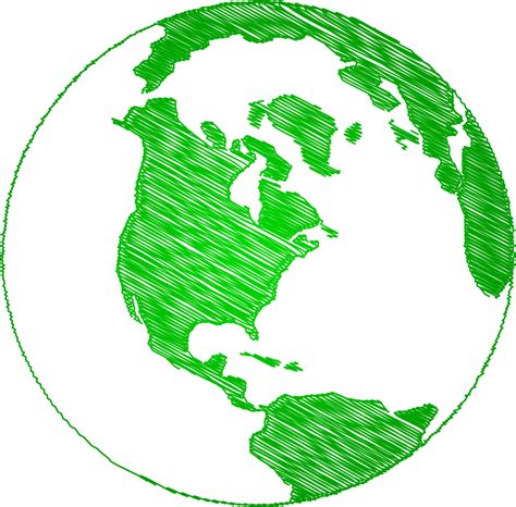 Simple Earth Sketch - Openclipart