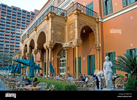 Cairo Egypt Marriott Hotel Gezira Palace royal English British England Garden Stock Photo - Alamy