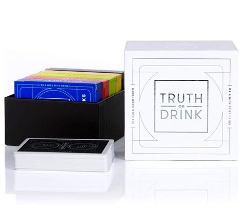 Truth or Drink - Fun Drinking Card Game for Adults, Great for Parties ...