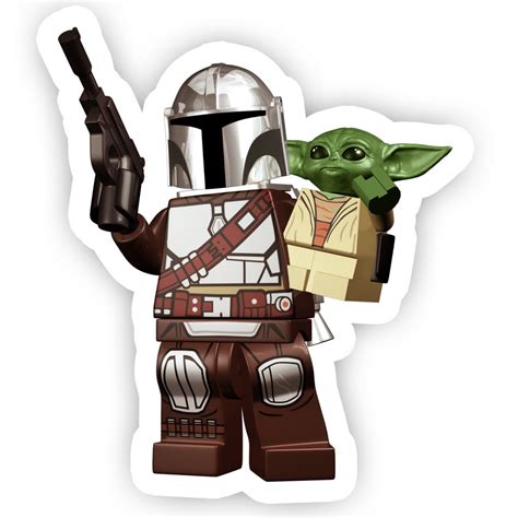 Mandalorian Sticker – Brick Hero Graphics