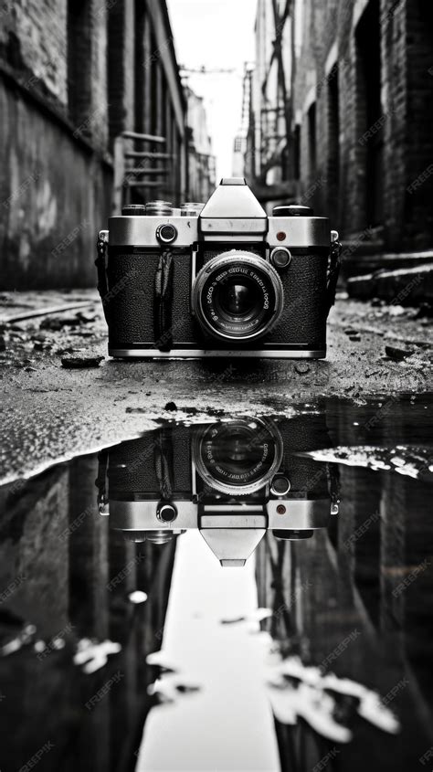 Premium AI Image | Photographer and camera black and white art