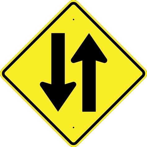 TWO WAY TRAFFIC SYMBOL – TRAFFIC WARNING SIGN – Safehouse Signs