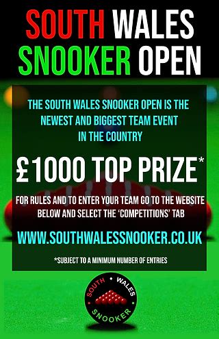 South Wales Open Singles | South Wales Snooker