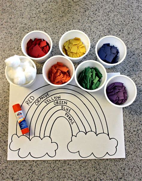 Rainbow Paper Craft for Kids | Toddler arts and crafts, St patricks day ...